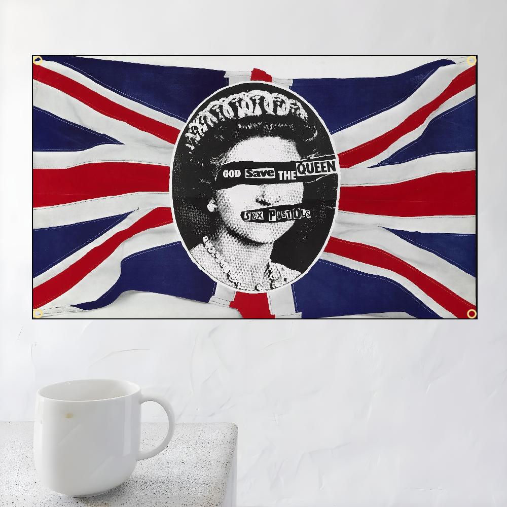 60X90Cm 90X150Cm Heavy Rock Band S-Sex Pistolss Flag Polyester Digital Printing Banner For Bedroom Wall Art Out Door Tapestry