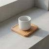 Pot Drainage Tray Multiple Shapes Bamboo Waterproof Round Plant Saucer for Indoor,