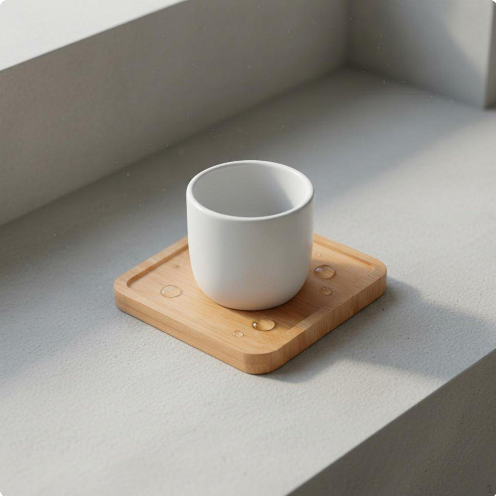 Pot Drainage Tray Multiple Shapes Bamboo Waterproof Round Plant Saucer for Indoor,