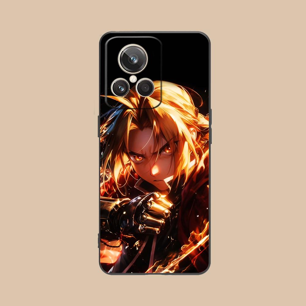 

Fullmetal Edward Elric Phone Case for Realme GT 8 Neo Pro C75 73 71 C67 65 C55 53 C35 31 C20 15 Soft TPU Shockproof Cover realme C15