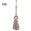 Decorative Wood Bead Towel Hanger Beaded Hanger, Bohemian Wall Mounted Ring Hand Pastoral Style Organizer Holder, Hemp Rope Storage Rack for Bathroom