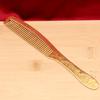 Yanxuan Handmade Antique Yellow Brass Dragon & Phoenix Anti-static Hair Comb for Health and Special Weddings