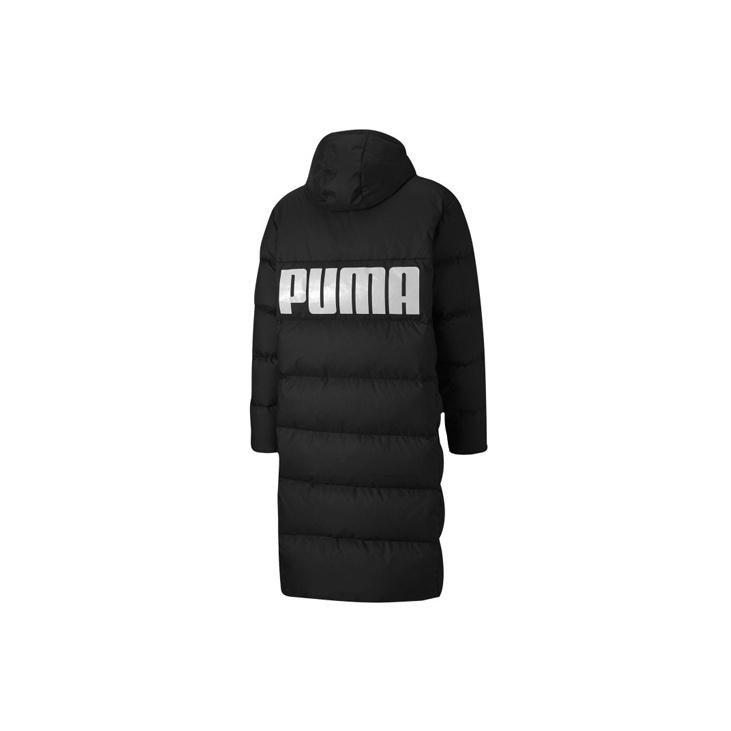 Puma Long Oversized Down Jacket With Logo And Hood Men Outerwear Black 585403-01