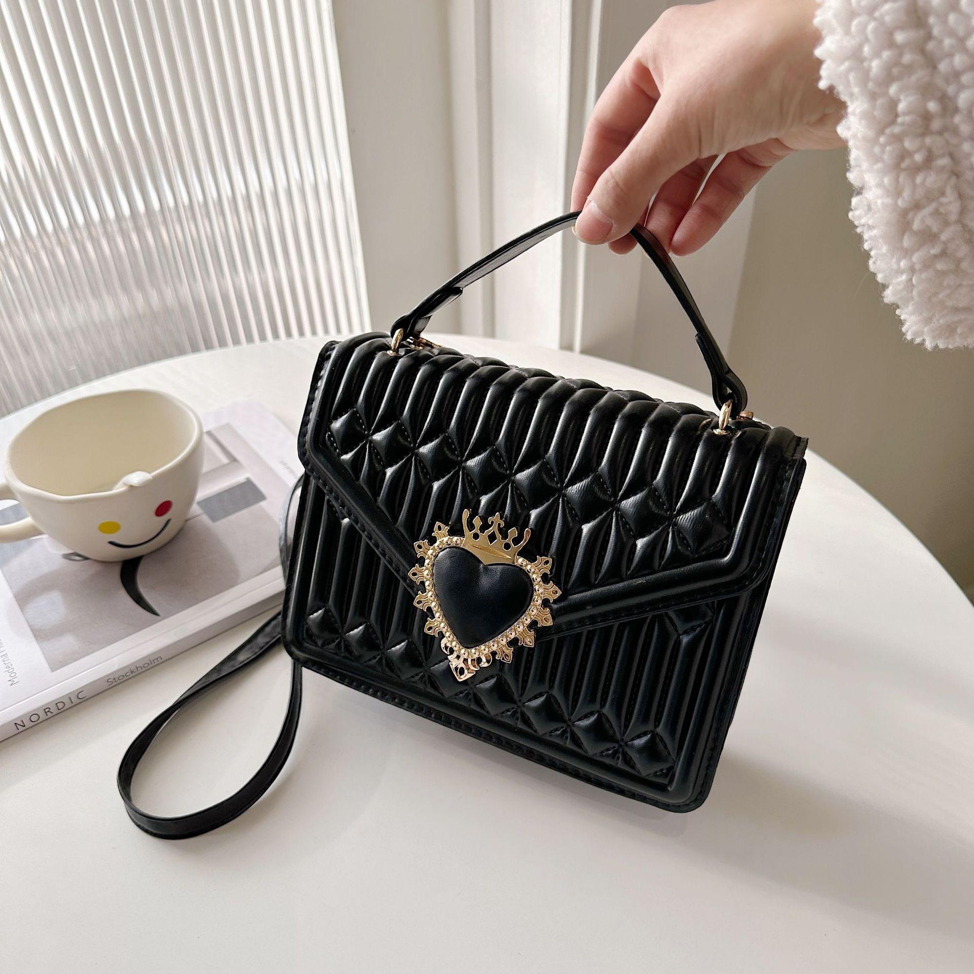 Fashionable New Valentine S Day PU Leather Strap With Metal Buckle Decoration Adjustable Shoulder Strap Women S Handbag