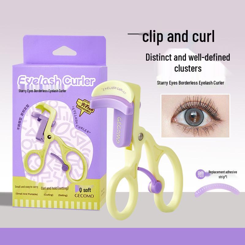GECOMO Starry Eyes Frameless Eyelash Curler - One-Press Lash Styling Tool