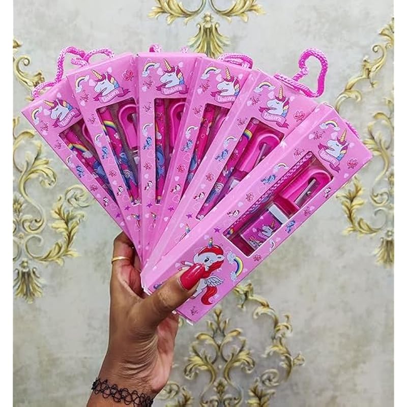 

Eclet 3 Pcs Unicorn Stationery Small Gift Set For Kids 2 Pencil/Eraser/Sharpener/Ruler 0