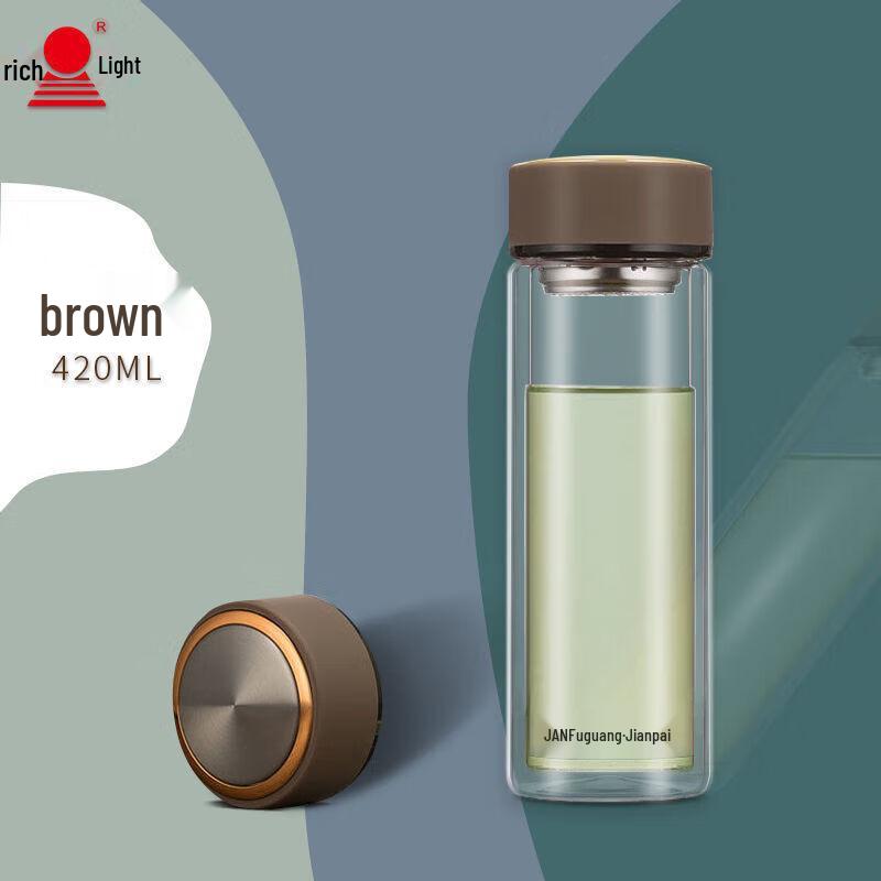 Fuguang Double-Wall Glass Tea Infuser Bottle
