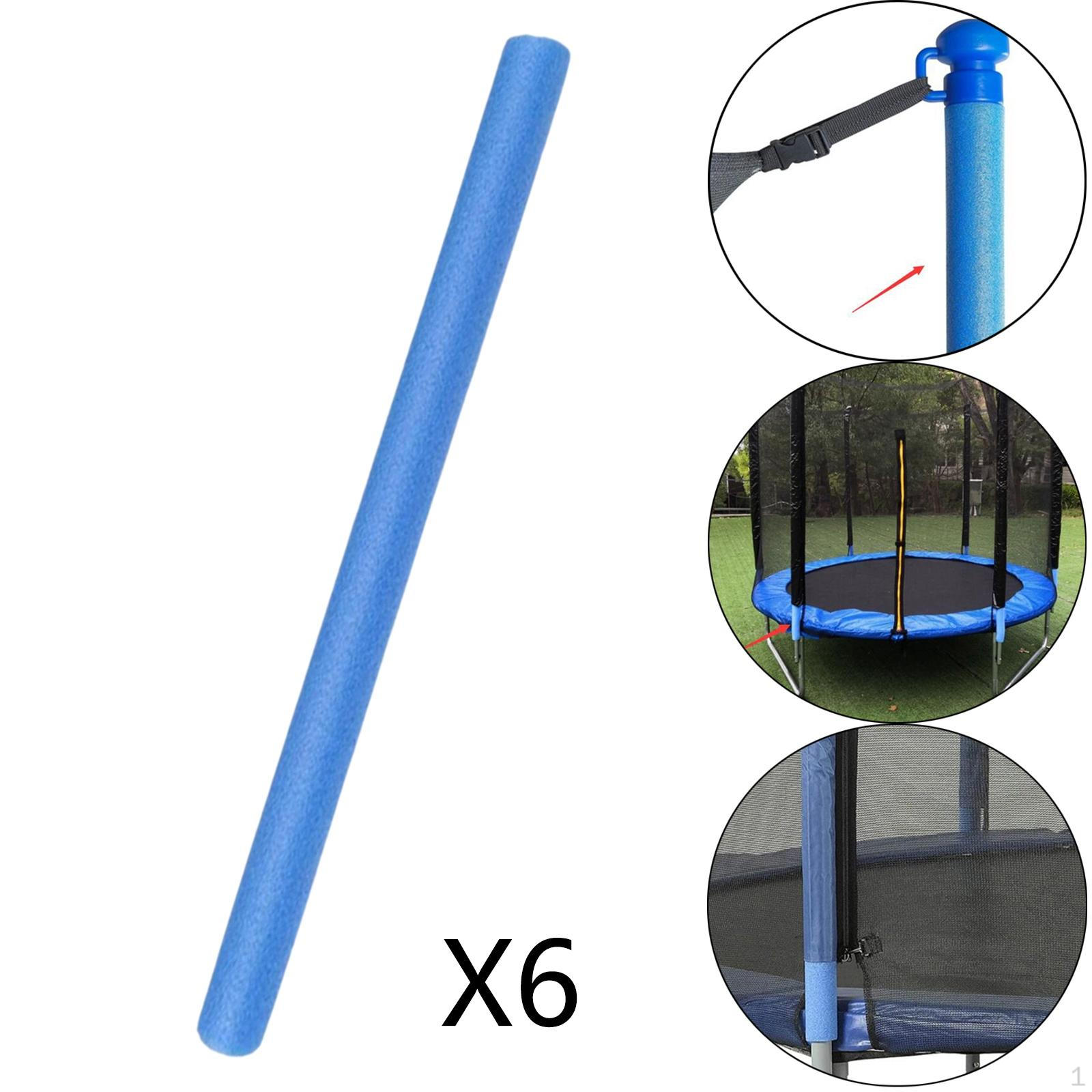 

6xReplacement Trampoline Pole Foam Sleeves , 6 Blue, 35.43inch