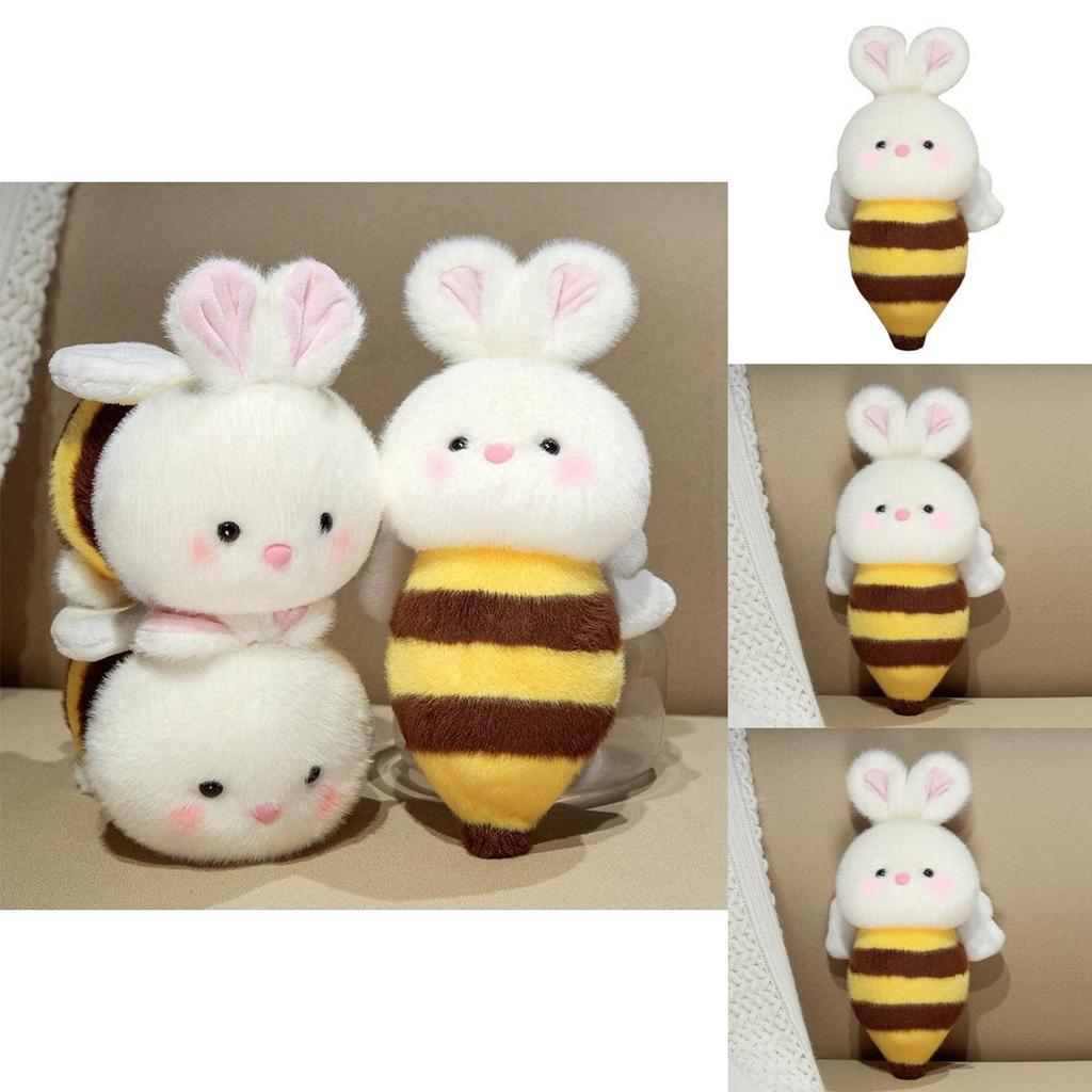 Bee Small Rabbit Plushie For Girls With Short Hairy Gift For Children