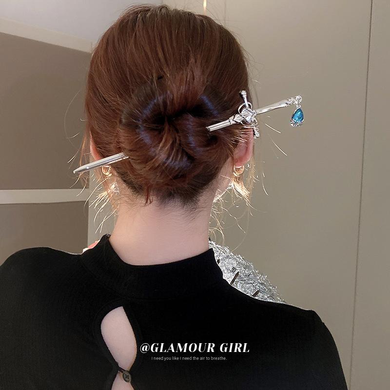 Haarstäbchen, Vintage-Stil, für Frauen und Mädchen, DIY, einfacher chinesischer Stil, Frisur-Design, Pferdeschwanz-Halter, Haarschmuck, Schmuck