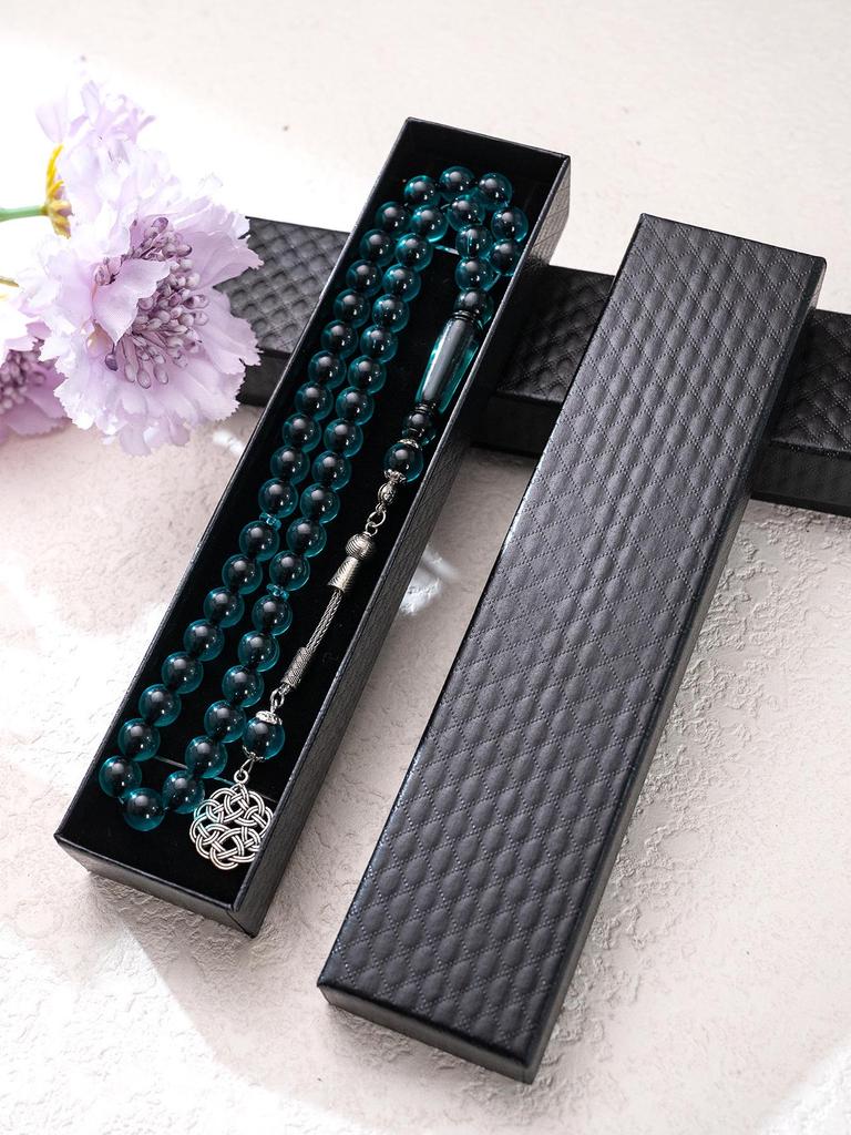 45 Acrylic Muslim Tasbih Prayer Beads with Gift Box - Arabic/Middle Eastern Rosary for Daily Use