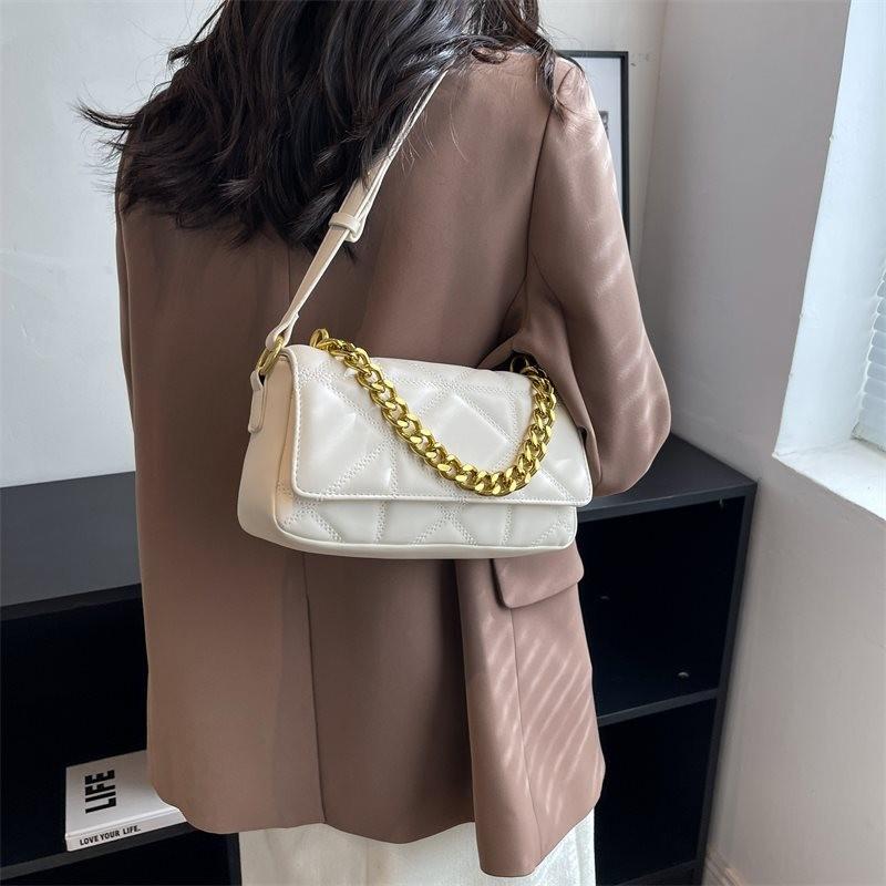 Chic Casual Soft Leather Chain Shoulder Bag For Youth Stylish Daily Use Available In Multiple Colors