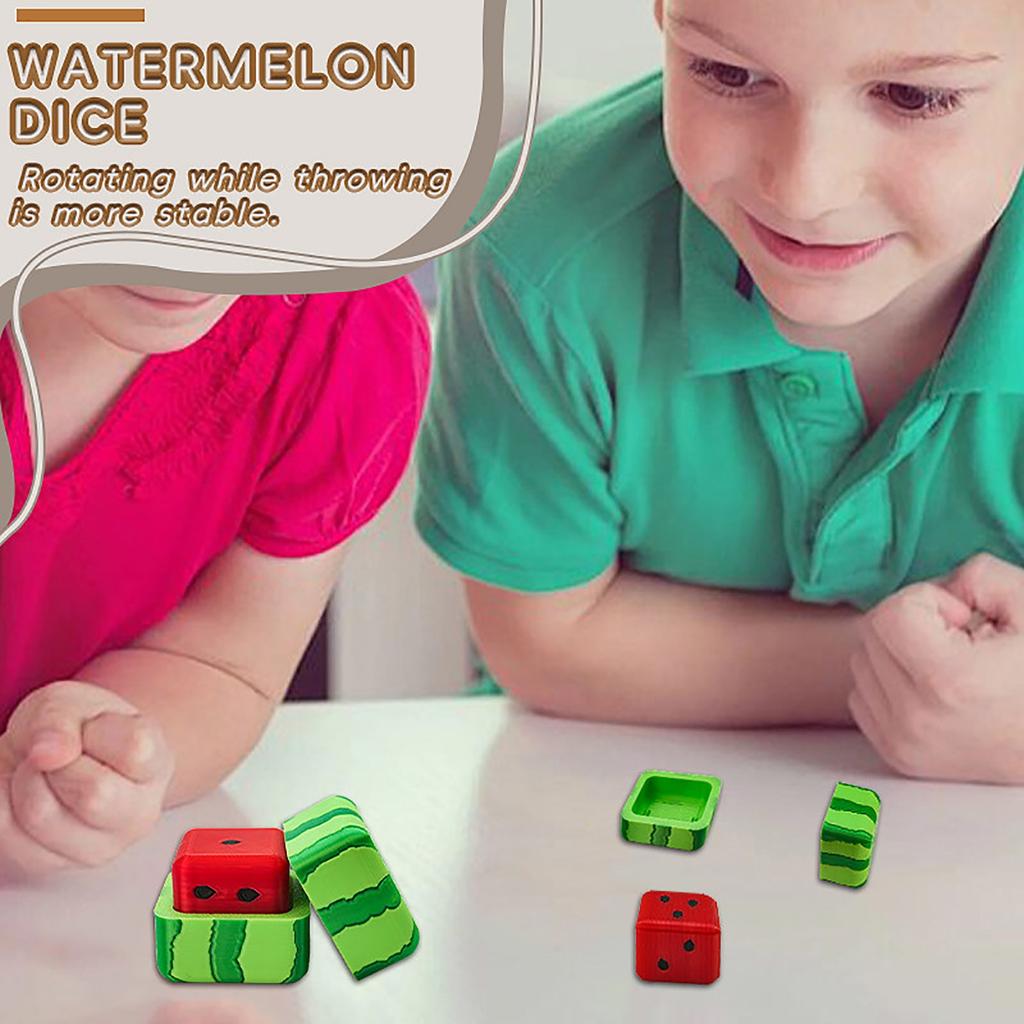 3D Printed Watermelon Dice – Creative Fruit-Shaped Dice For Tabletop Games & Collectors
