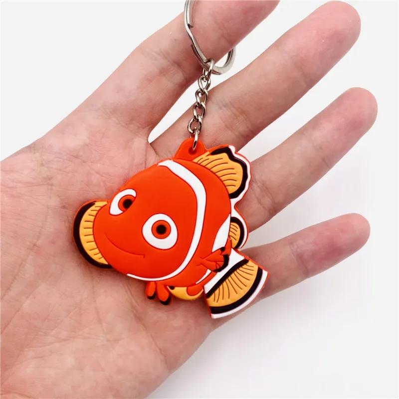 Porte-clés Dessin animé DSN Pixar Le Monde de Nemo Kawaii Dory Nemo Porte-clés Double Face Pendentif Sac à Dos Accessoires de Sac Porte-clés de Voiture