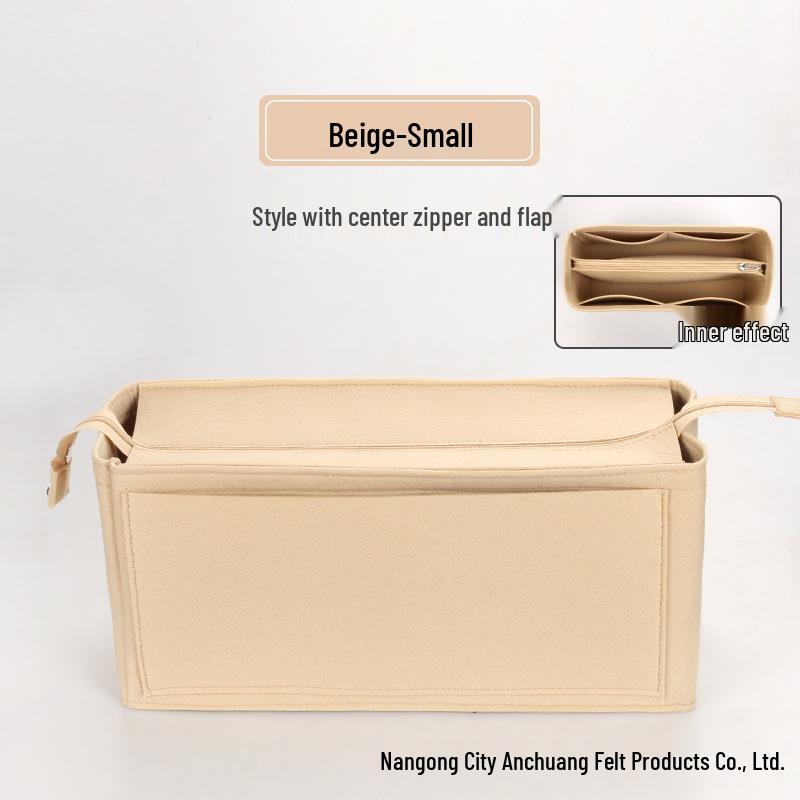 Custom Felt Cosmetic Bag Storage Organizer with Divider