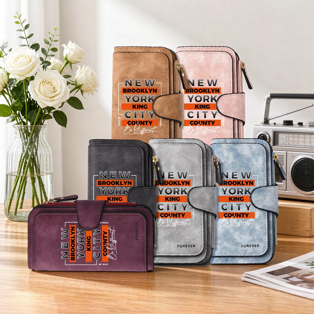 New York Style Long Wallet Fashion Trendy Portable Card Holder Purse