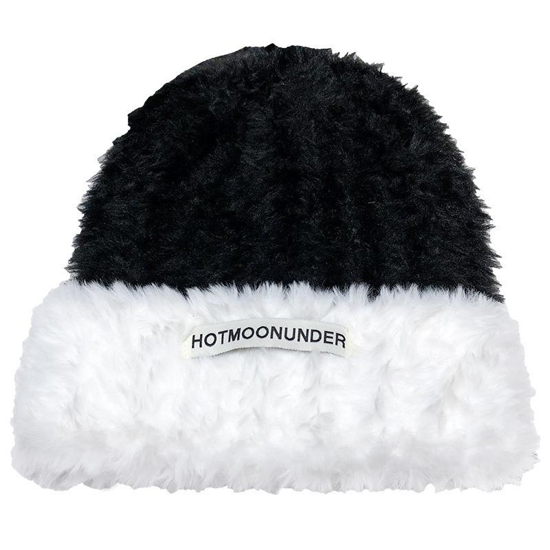 Autumn and winter thickened plush hat fashionable plush knitted hat versatile, small face, cold-proof and warm hat thickened to keep warm