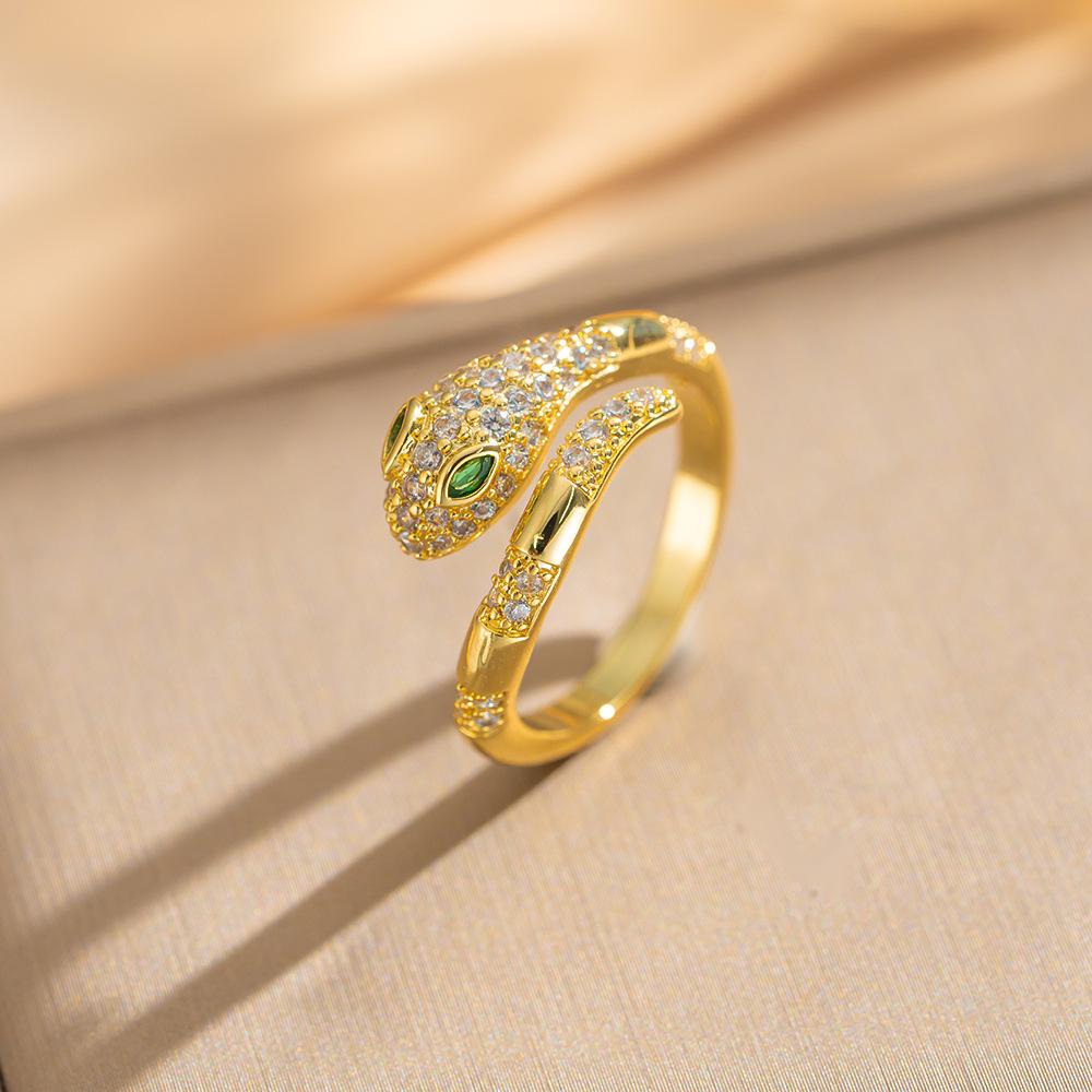 Mysterious Spirit Snake Adjustable Luxury Zirconia Ring