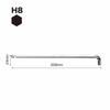 VESSEL Hexagonal bar ball point L type wrench short shaft long type width across flats 8mm 8200BP-L