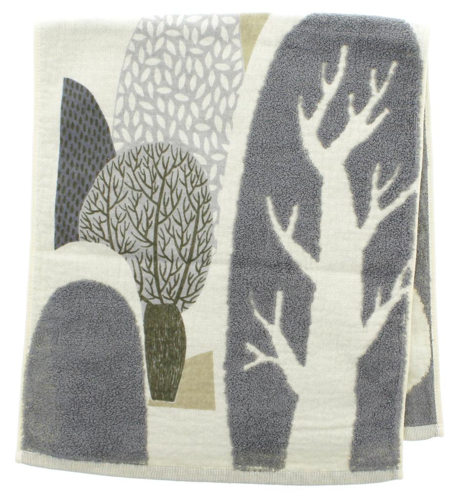 Kusunokibashi Monori Morita MiW Mori no Wagaie Face 34 x 80cm Towel, Gray, A-65603-31-GY,