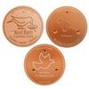 Bird Bath Copper Disk: 3-Pack 99.99% Pure Copper 0.6mm Reinforced for Garden Pond Water Cleaner - Triple-Point Support All-Season Durable Cleaning