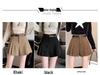 Women's High-Waist Pleated Wide-Leg Shorts for Autumn/Winter - Stylish A-Line Design