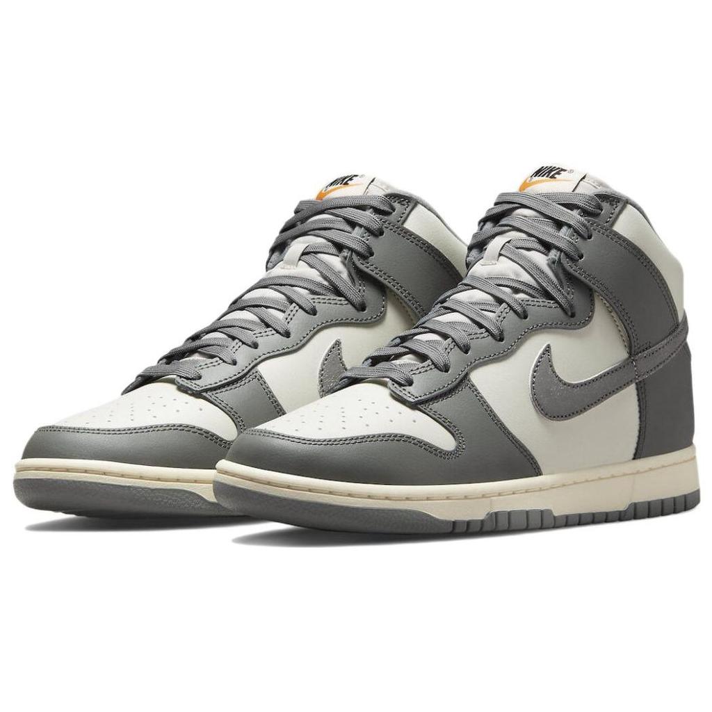 Nike Dunk High SE Light Bone Men Sneakers Grey Tumbled-Grey Coconut-Milk DM0582-001
