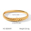 Twisted bangle, statement personality jewelry, Instagram style titanium steel diamond-encrusted heart bracelet accessory