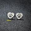 925 Sterling copper Small Animal Stud Earrings for Women Mini Dog Paw Piercing Earring Zircon Rabbit Owl Cat on Moon Pendientes