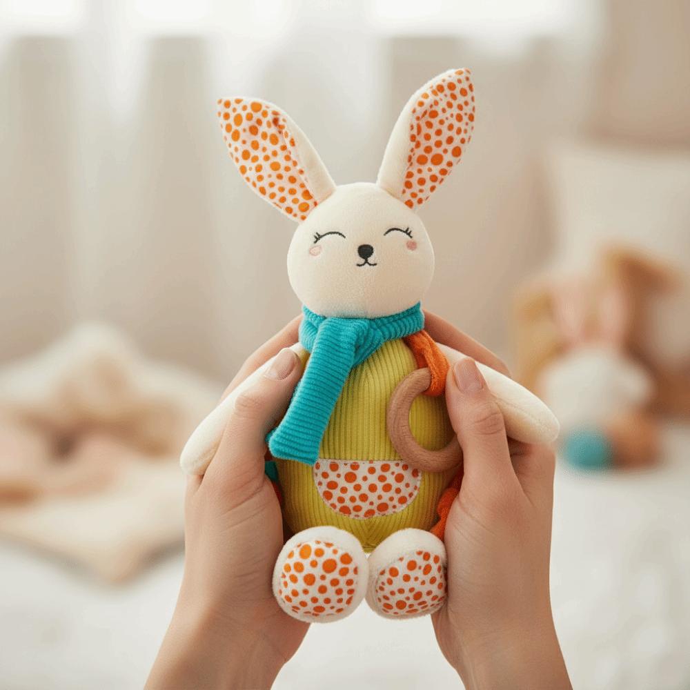 Soft Plush Rabbit Stuffed Animal Huggable Soothing Sleeping Aids Doll  Comfort Toys