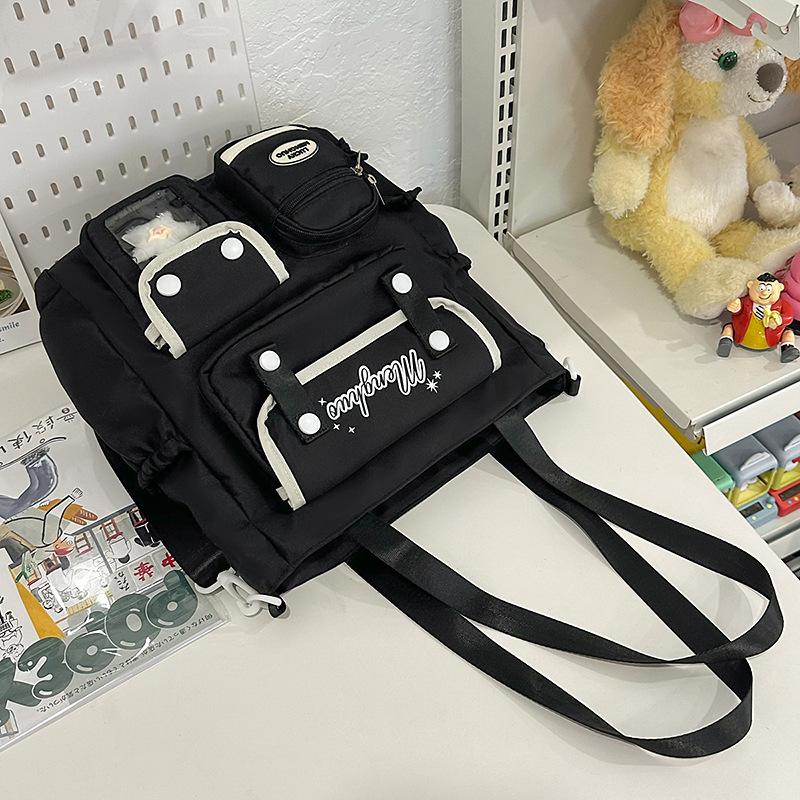 

School bag Korean version ins large-capacity backpack niche design casual versatile fashion shoulder bag class tutoring backpack