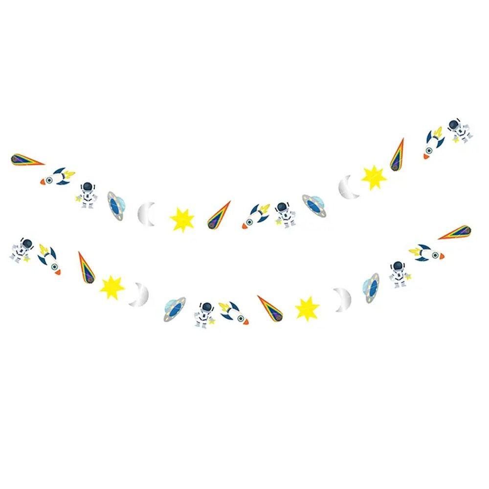 Astronaut Rocket Astronaut Garlands Banner 3m Outer Space Theme Party Decorations  Home Decor