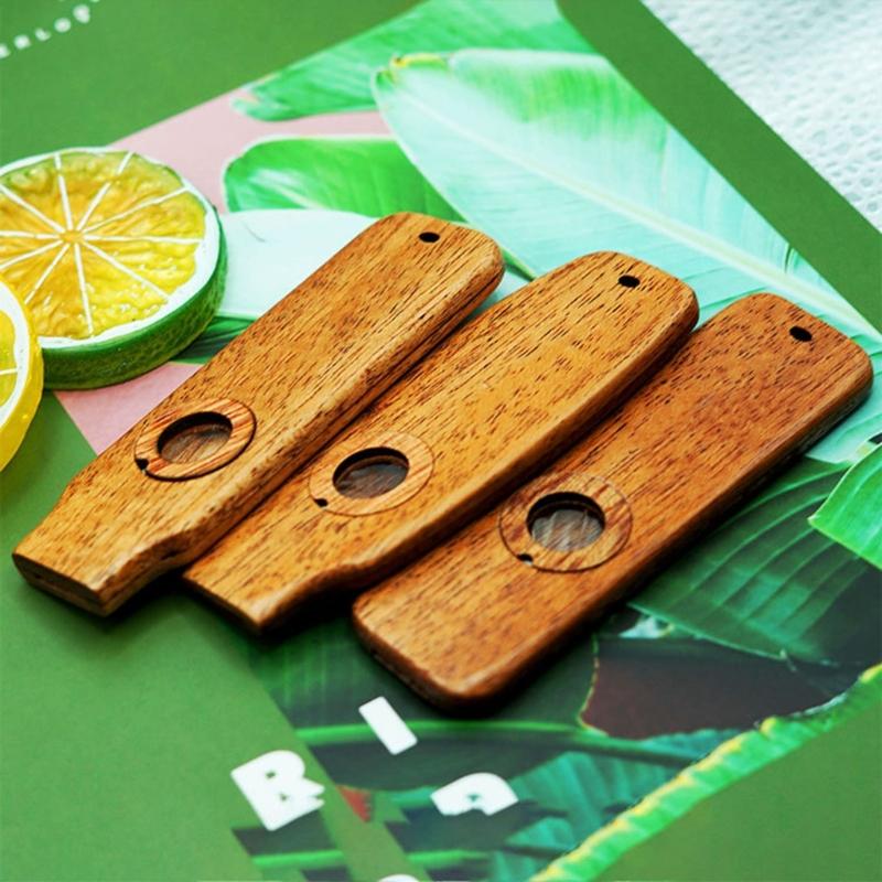 Wood Kazoo With Diaphragm Professional Lightweight Portable Kazoo  Musical Instrument Ukulele Guitar Partner