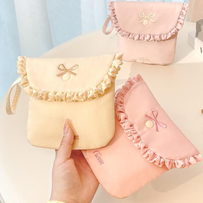 Binden Menstruationstuch Aufbewahrungstasche Tragbar Mini Student Monatliche Tasche Aufbewahrungstasche