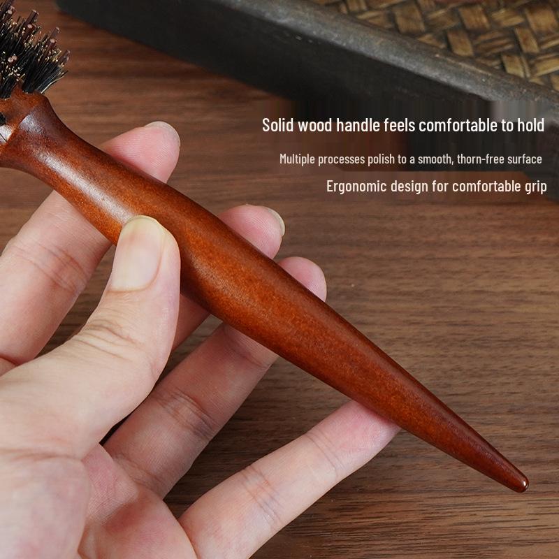 Stylist Curling Comb: Anti-Static Wooden Fluffy Roller for Haircuts