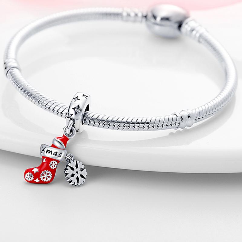 New 925 Sterling Silver Red Color Series Heart Shape Charms Beads Lucky Jewelry Gifts