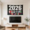 America Canada Mexico Flag 2026 Worlds Cup Flag Banners Outdoor Indoor Yard Garden Lawn Holiday Decoration Banners Sign