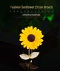 Japanese & Korean-Style Cute Sunflower Brooch Pin - Anti-Exposure, Fashionable, Creative Accessory for Women