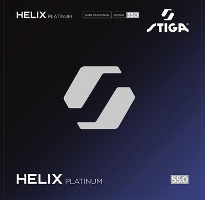 Stiga Helix Platinum 55 Table Tennis Sponge Hardness Tension Type Inverted Overwhelming Speed MAX Red Rubber, 55, Rubber, (2.2),