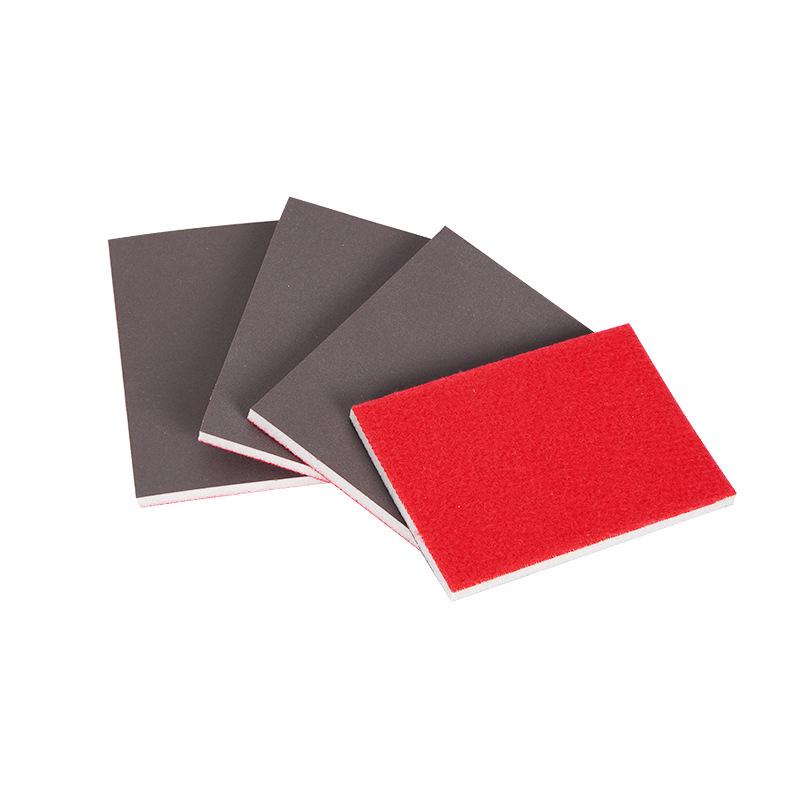 Single-Sided Flocked Sponge Sandpaper for Metal, Plastic, Woodworking, and Paint Surfaces - Small Square Sanding and Polishing Tool