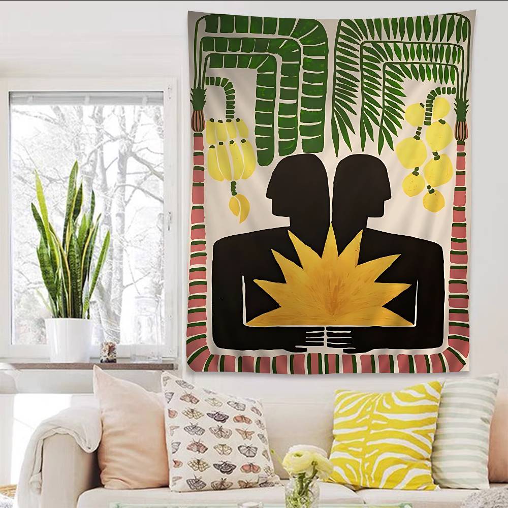 Ancient Egypt Tiger Leopard Printed Large Wall Tapestry Indian Buddha Wall Decoration Witchcraft Bohemian Hippie Decor Blanket