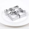 Puzzle 4Pcs Decorating Cookies Cutter Cake Mould Jigsaw Stainless Steel Tool