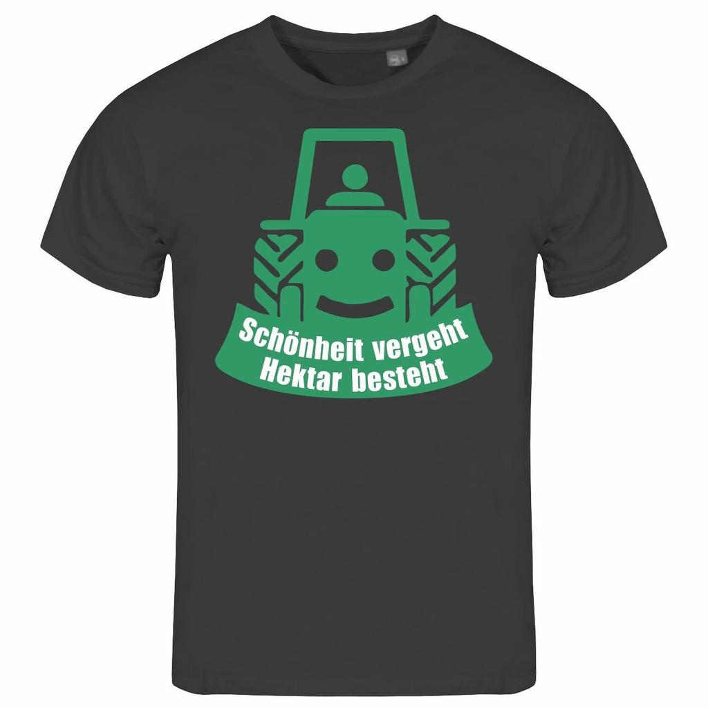 Mens T-Shirt Beauty Passes Hectares Exists S to XXL Tractor Farmer Farmer