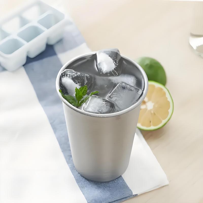 Stainless Steel Cold Drink Cup, Stainless Steel Water Cup, Not Easy To Break, Stackable, Reusable, Suitable For Children'S Trave