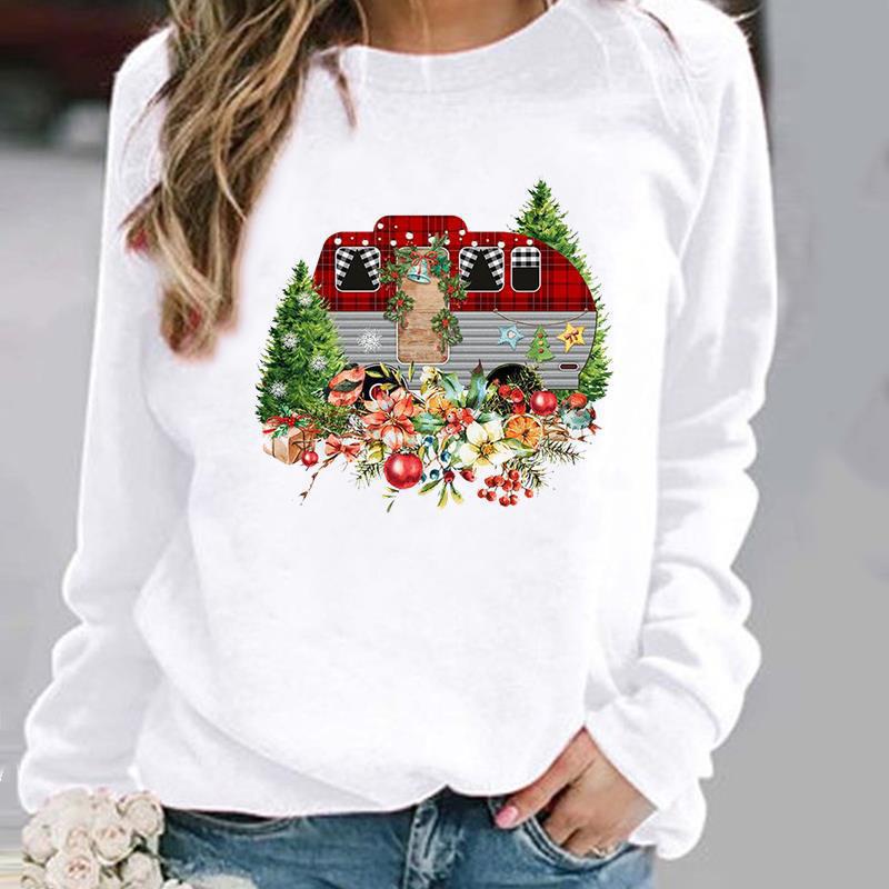 Christmas Day Christmas Cartoon Pullover Women'S Print Women'S Print Fashion Casual Print Sweater