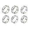 6 Stück Ringkerne Rohlinge für Einlagenringe Edelstahl Rillen Fingerringe 8mm