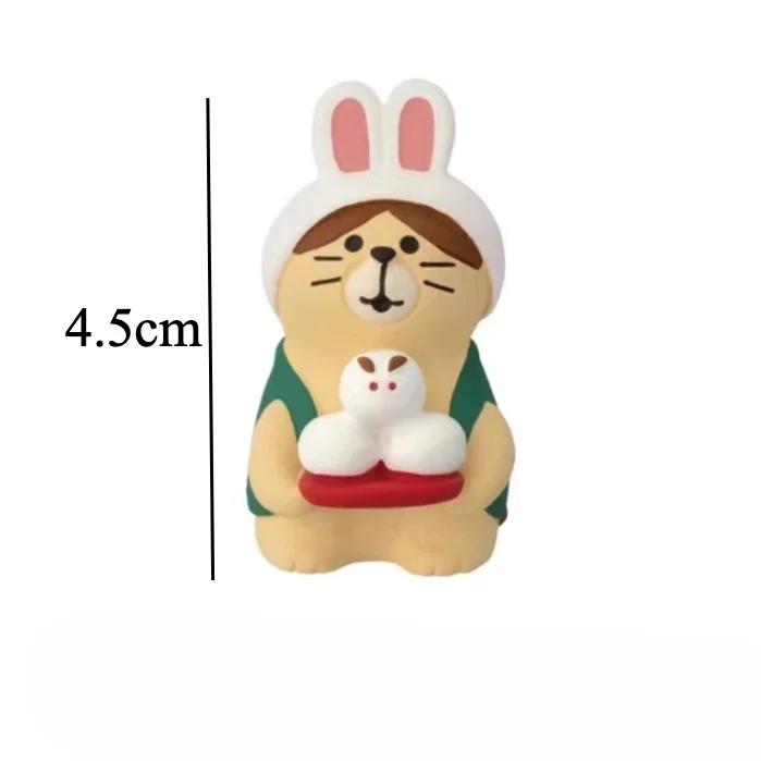 Mid-Autumn Festival Decoration Kawaii Mini Doll Ornaments Cute Mooncake Cat Desktop Decor DIY Scene Room Decoration Wholesales