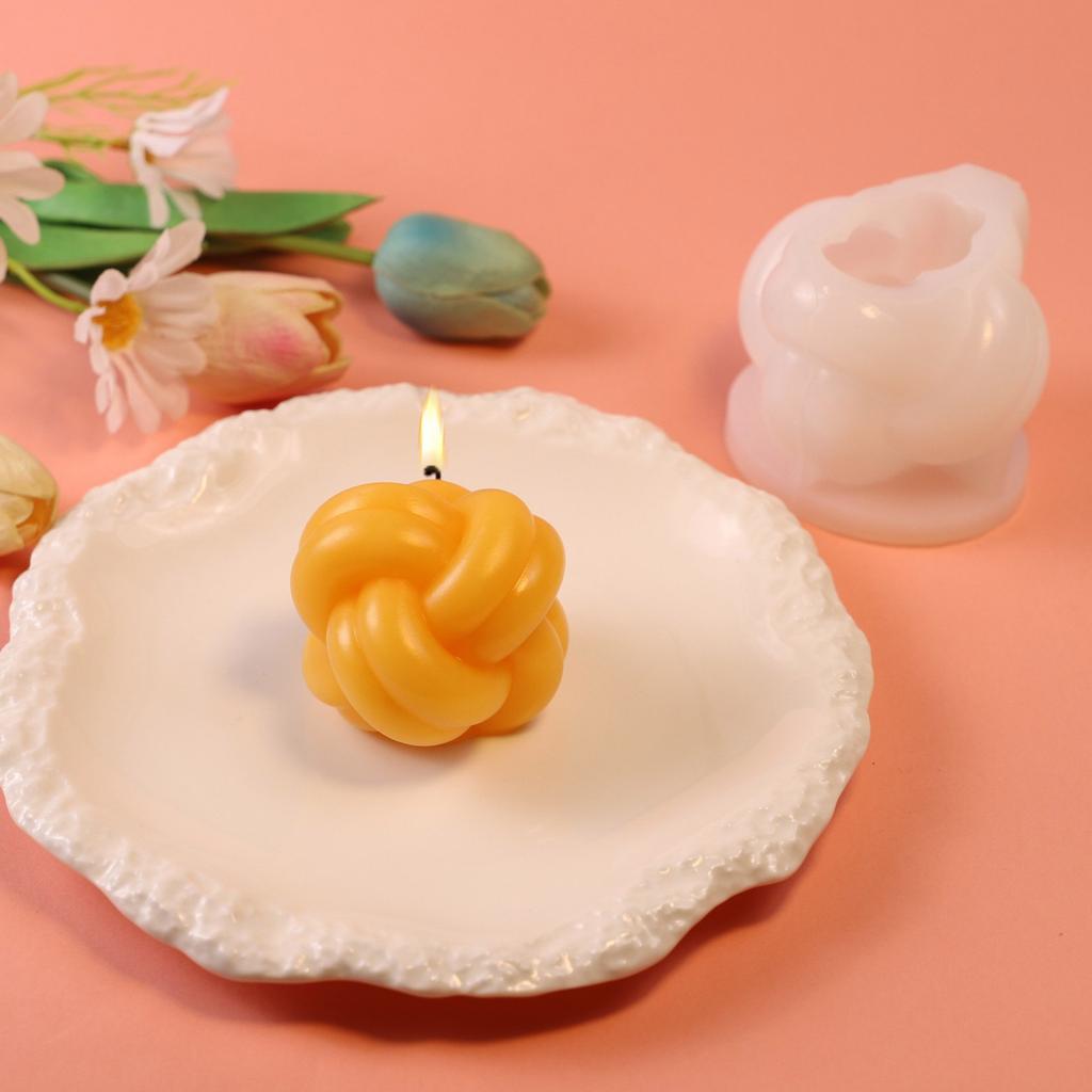 Yarn Ball Shaped Candle Mold Yarn Ball Silicone Mold for DIY Candle Soap Plaster Ornament Resin Casting Silicone Molds