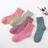 10 Pairs Autumn Winter Women Solid Color  Socks Blended Cotton Sock of Korean Style Fashionable Breathable Casual Sports Mid  Socks