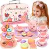 Tea Party Set for Little Girls,Kids Kitchen Pretend Play for Girls Boys Age 3-8, Kitchen Toys with Teapot,Cups,Plates & Storage Case,Princess Gift Set